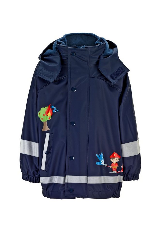 Sterntaler® Outdoorjacke Regenjacke mit Innenjacke, Feuerwehr (1-St., Kinder Regen- und Matschjacke mit süßen Motiven) Regenjacke Kinder mit Kapuze, Funktionsjacke Kinder Reißverschluss von Sterntaler®