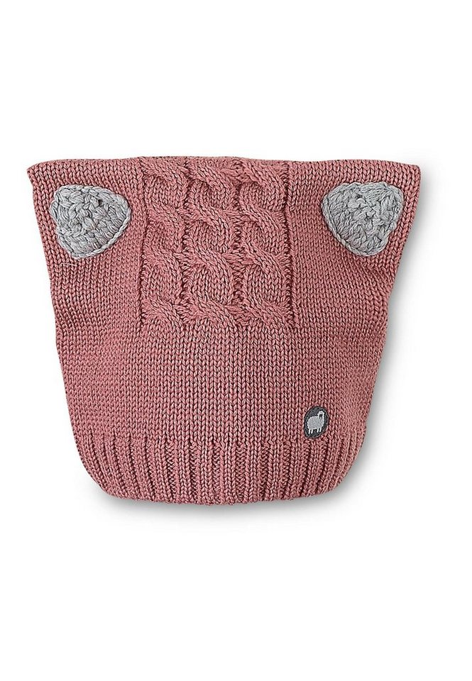 Sterntaler® Strickmütze Strickmütze (1-St) Kinder Strickmütze - Baby Mütze aus Merinowolle mit Katzenöhrchen - Baby Strickhut mit Zopfmuster, gefüttert mit Baumwollfleece - Wintermütze Baby Katzenöhrchen von Sterntaler®