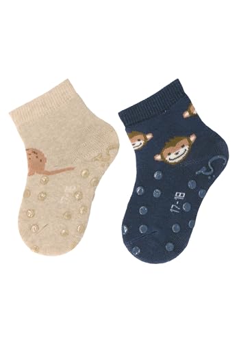 Sterntaler ABS -Krabbelsocken 2er Pack Känguru für Jungen - Babysocken mit Anti -Rutsch -Noppen auf Spann und Sohle - Antirutsch Socken für Babys im Set mit Motiv - beige melange, 18 Sterntaler ABS -Krabbelsocken 2er Pack Känguru für Jungen - Babysocken mit Anti -Rutsch -Noppen auf Spann und Sohle - Antirutsch Socken für Babys im Set mit Motiv - beige melange, 18 von Sterntaler