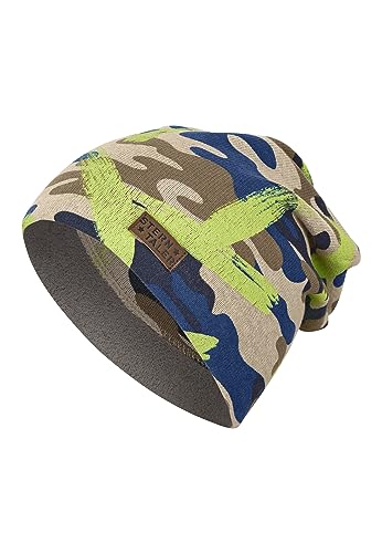 Sterntaler Baby - Jungen Mütze Baby Beanie Mütze Camouflage, beige, 53 von Sterntaler