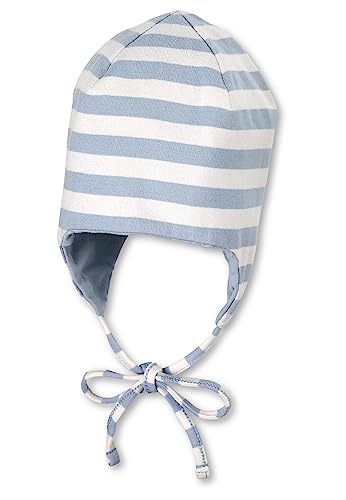 Sterntaler Baby Jungen Mütze Baby GOTS Streifen Mütze - Mütze Baby, Kappe Kinder - aus Jersey mit Streifen und Bindeband - bleu, 39 von Sterntaler