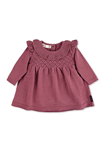 Sterntaler Baby Mädchen Kleid Baby Strick GOTS Strick-Kleid Lochmuster Herz Kinderkleid - Langarm mit Knopfleiste und Rundhalsausschnitt - rosa, 56 von Sterntaler