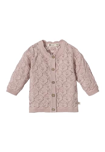 Sterntaler Baby Strickjacke Lochmuster Hase Happy für Jungen - Strickjacke Baby aus Baumwollgarn - Babyjacke mit Lochmuster - Bequemer Strick Cardigan für Babys - zartrosa, 86 von Sterntaler