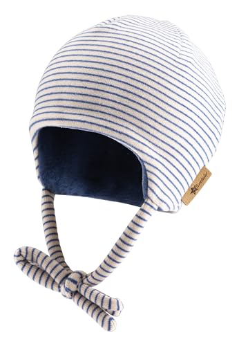 Sterntaler Beanie gestreift aus Microfleece - Baby und Kinder Mütze mit angeschnittenen Ohrenklappen und Bindeband - gefüttert mit Baumwollfleece - Kobaltblau, 39 Sterntaler Beanie gestreift aus Microfleece - Baby und Kinder Mütze mit angeschnittenen Ohrenklappen und Bindeband - gefüttert mit Baumwollfleece - Kobaltblau, 39 von Sterntaler