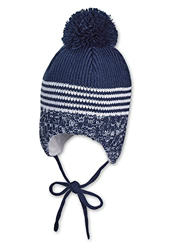 Sterntaler Baby - Jungen Strickmütze Mütze, Blau (Marine 300), 39 von Sterntaler