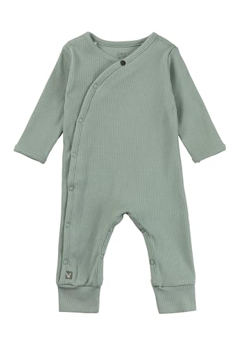 Sterntaler Playsuit Rippjersey - Baby Einteiler Unisex in Wickeloptik - Langarm Overall seitlich und im Schritt zum Knöpfen - Neugeborenen Strampler - steingrün, Größe 62 Sterntaler Playsuit Rippjersey - Baby Einteiler Unisex in Wickeloptik - Langarm Overall seitlich und im Schritt zum Knöpfen - Neugeborenen Strampler - steingrün, Größe 62 von Sterntaler
