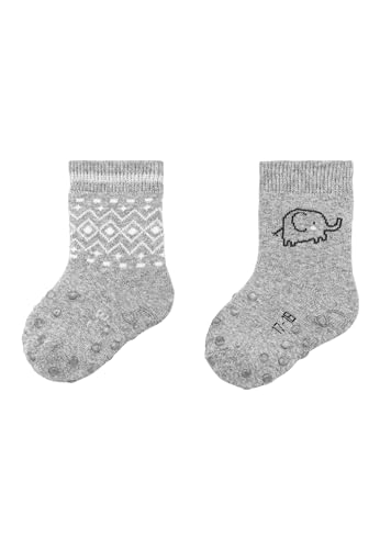 Sterntaler Unisex ABS Krabbelsocken DP Elefant, hellgrau Melange, 16 Sterntaler Unisex ABS Krabbelsocken DP Elefant, hellgrau Melange, 16 von Sterntaler
