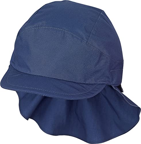 Sterntaler Unisex Kinder Schirmmütze mit Nackenschutz Ohne Bindebänder Winter-Hut, Blau, 49 von Sterntaler