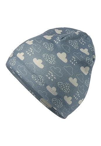 Sterntaler Unisex Kinder Mütze Baby Beanie Mütze Wolken, Blau, 45 von Sterntaler