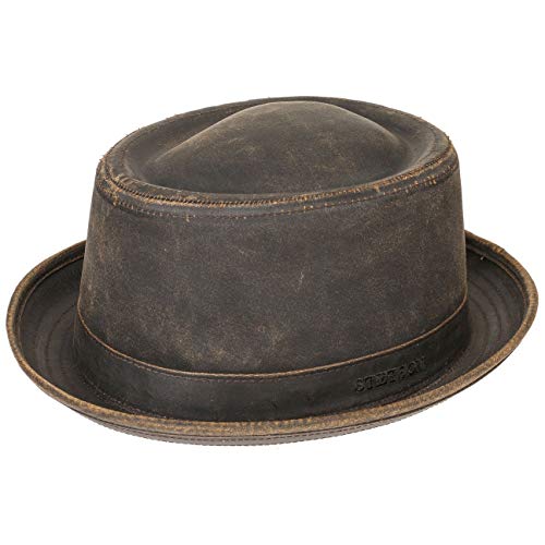 Stetson Pork Pie Hut Odenton Damen/Herren - Porkpie aus Baumwolle - Fedora Wasserabweisend & Sonnenschutz - Herrenhut Sommer/Winter - Musikerhut braun L (58-59 cm) von Stetson