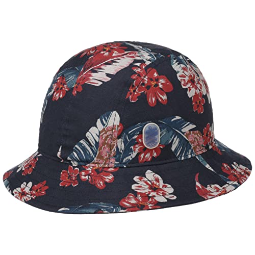 Stetson Flowlin Bucket Stoffhut - Hut mit Blumenmuster - Sommerlicher Fischerhut - Baumwollgefüttert & knautschbar - Damen - Frühjahr/Sommer blau M (56-57 cm) von Stetson