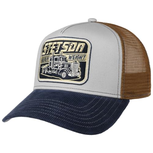 Stetson Heavy Weight Trucker Cap - Lässiger Style - Luftdurchlässiges Meshcap für Herren - Ganzjährig tragbar braun One Size Small von Stetson