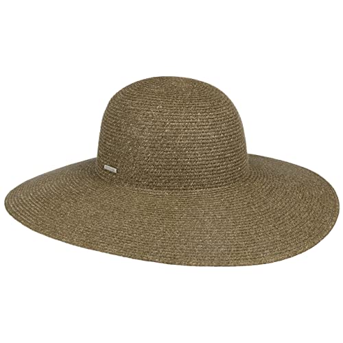 Stetson Livetta Toyo Schlapphut Damen - Aus Toyo-Stroh (100%) - Mit Schweißband - Extrabreite Krempe (11.5 cm) schützt vor gefährlichen Sonnenstrahlen - Sommerhut - Frühjahr/Sommer braun M (56-57 cm) von Stetson