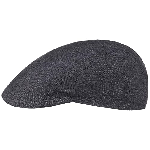 Stetson Madison Leinen Flatcap - Flat Cap aus Leinen Herren/Damen - Gefütterte Leinencap - Schirmmütze Frühjahr/Sommer - Sommercap Denim 58 cm von Stetson