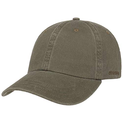 Stetson Rector Basecap - Cap für Damen/Herren - Sonnenschutz-Cap aus Baumwolle (UV-Schutz 40+) - Baumwollcap größenverstellbar (55-60 cm) - Baseballcap Sommer/Winter Oliv One Size von Stetson