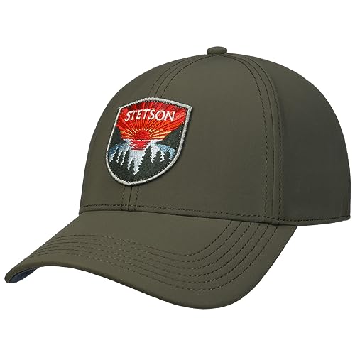 Stetson Sunset Cap Basecap Baseballcap Damen/Herren - Snapback, mit Schirm, Schirm Frühling-Sommer Herbst-Winter - One Size Oliv von Stetson