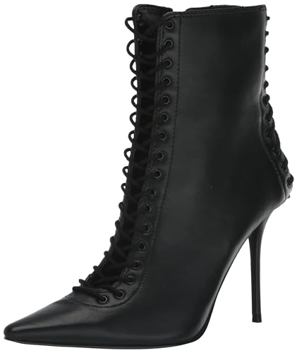 Steve Madden Damen Allnight Stiefeletten, Schwarz Leder, 38 EU von Steve Madden