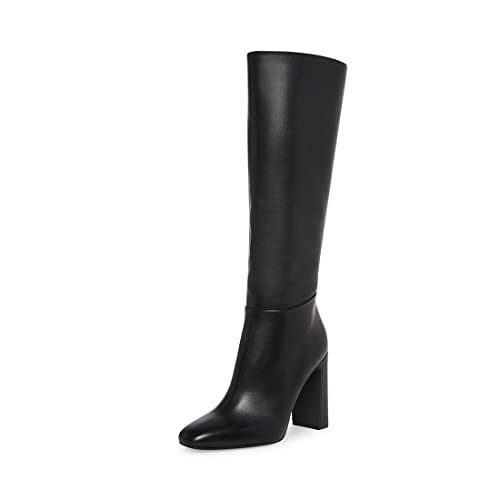 Steve Madden Damen Ally Kniehohe Stiefel, Schwarz Leder, 38 EU von Steve Madden