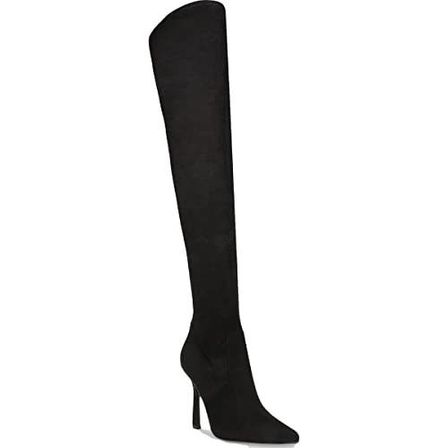 Steve Madden Vanquish Damen Kunstleder Overknee Stiefel, Schwarz, 8 von Steve Madden