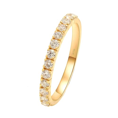 Stfery 18 Karat Ring Ring für Frauen 0.4ct Rund Diamant Partnerring Damen von Stfery