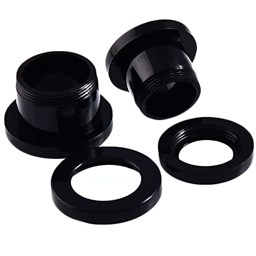 Stfery Damen Ohrringe Tunnel 20mm, 2 Stk Ear Plug Acryl Schwarz Flesh Tunnel Plug Schwarzer Reifen von Stfery