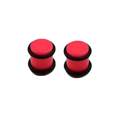 Stfery Damen Plug Ohr 8mm, 2 Stk Ear Tunnel Acrylic Set Rosa Ohrringe Herren Tunnel Vollzylinder Mit Schnur von Stfery