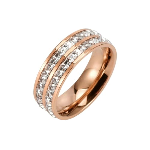 Stfery Edelstahl Ringe Herren, Roségold Ring Ewigkeit Verlobungsring Herren von Stfery