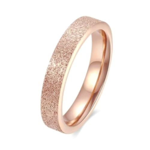 Stfery Edelstahlringe für Herren, 4mm Roségold Ringe 4mm Matt Hochzeitsring Mann von Stfery