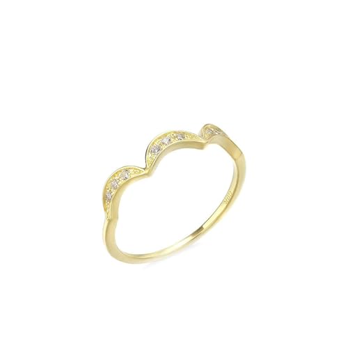 Stfery Ehering 18 Karat Gold Ring für Frauen Rund Diamant Bandring Damen von Stfery