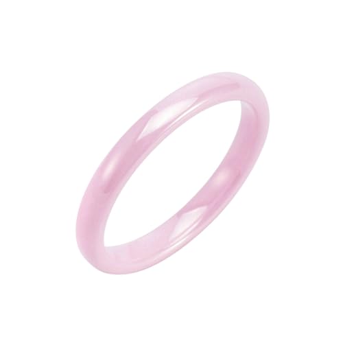 Stfery Keramik Ringe Herren, 3mm Rosa Ring Einfach Verlobungsringe Herren von Stfery