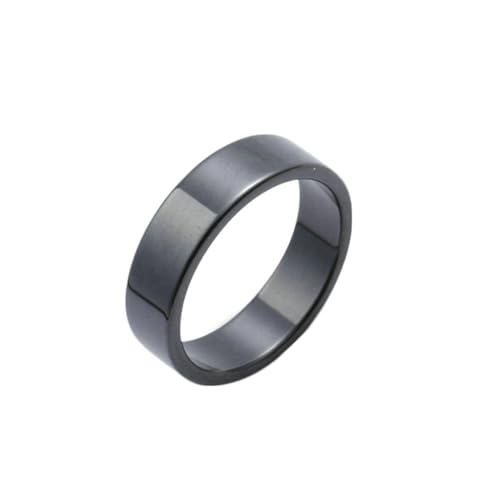 Stfery Keramik Ringe Herren, 6mm Schwarz Ring Einfach Verlobungsring Mann von Stfery