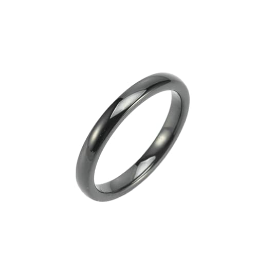 Stfery Keramik Ringe Männer, 3mm Ring Schwarz Einfach Hochzeitsring Herren von Stfery