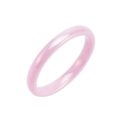 Stfery Keramik Ringe für Herren Matt, 3mm Rosa Ring Einfach Hochzeitsring Herren von Stfery
