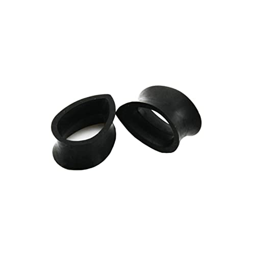 Stfery Ohr Plug Herren 18mm, 2 Stk Silikon Tunnel Schwarz Ear Plug Tunnel Tränenform von Stfery