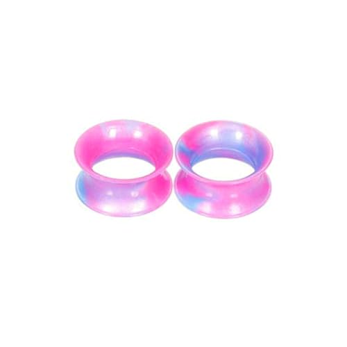 Stfery Ohr Tunnel 16mm, 2 Stk Ohr Plug Silikon Rosa Rosa Reifen Ohr Plug Herren von Stfery