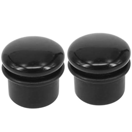 Stfery Ohr Tunnel 20mm, 2 Stk Ear Tunnel Set Acryl Schwarz Rund Form Mit Gummiband Ohrringe Plugs Damen von Stfery