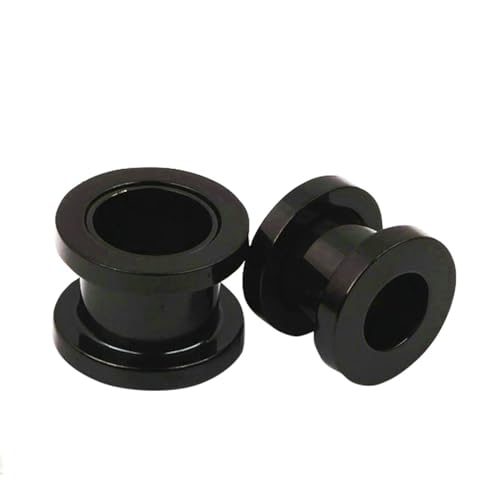 Stfery Ohr Tunnel 4mm, 2 Stk Plugs Edelstahl Schwarz Schwarz Reifen Plug Ohrringe Damen von Stfery