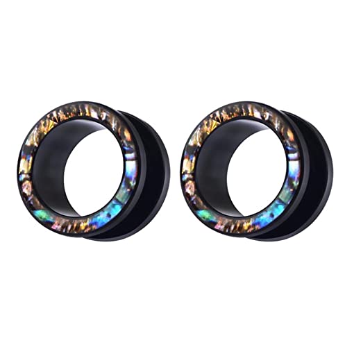 Stfery Ohrringe Herren Tunnel 16mm, 2 Stk Flesh Tunnel Acryl Schwarz Plug Ohrringe Damen Modetunnels Mit Schale von Stfery