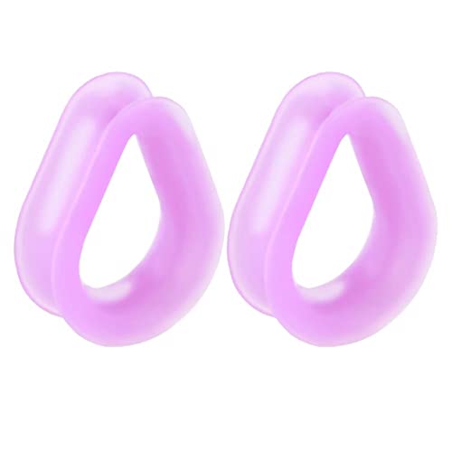 Stfery Ohrringe Plugs Damen 20mm, 2 Stk Tunnel Set Silikon Lila Damen Ohrringe Tunnel Mode Stil Mit Tropfenform von Stfery