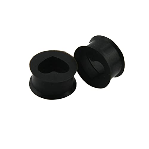 Stfery Ohrringe Plugs Damen 4mm, 2 Stk Ohr Silikon Plug Schwarz Flesh Ohr Tunnel Herzform von Stfery