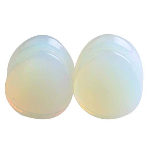 Stfery Ohrringe Plugs Männer 10mm, 2 Stk Ohr Tunnel Stein Opal Tunnel Ohr Plug Tränenförmiger Opalstein von Stfery