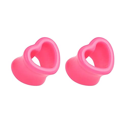 Stfery Ohrringe Plugs Männer 12mm, 2 Stk Ear Tunnel Set Acryl Rosa Tunnel Plug Ohr Rosa Herzform von Stfery