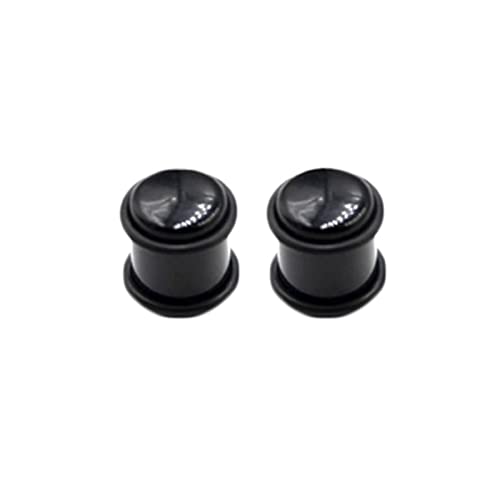 Stfery Ohrringe Tunnel 2mm, 2 Stk Ear Tunnel Set Acryl Schwarz Tunnel Ohrringe Herren Vollzylinder Mit Schnur von Stfery