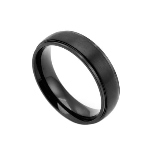 Stfery Ring Titan, Ringe Schwarz Einfach Matt Hochzeitsring Herren von Stfery