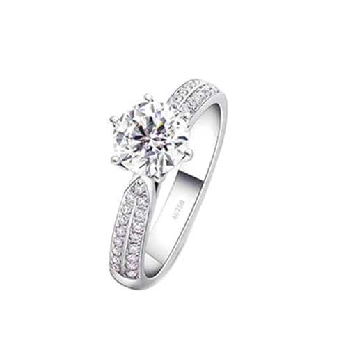 Stfery Ring Weißgold 585 Damen Ring für Frauen 0.5ct Rund Geschaffener Diamant Ehering Damen von Stfery