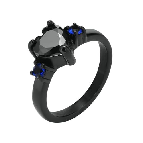 Stfery Titanringe Damen, 2.6mm Ring Schwarz Einfach Verlobungsring Damen von Stfery