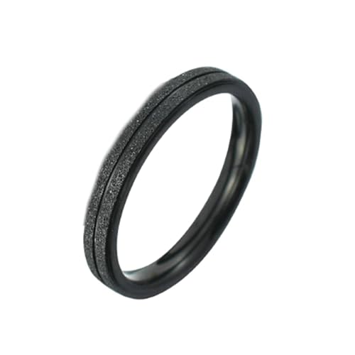 Stfery Titanringe Herren, 3mm Ringe Schwarz Matte Verlobungsring Mann von Stfery