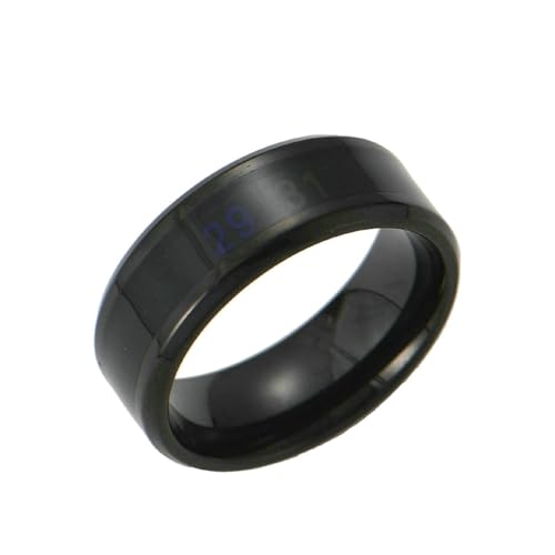 Stfery Titanringe Herren, Schwarz Ring Temperaturring Verlobungsring Herren von Stfery