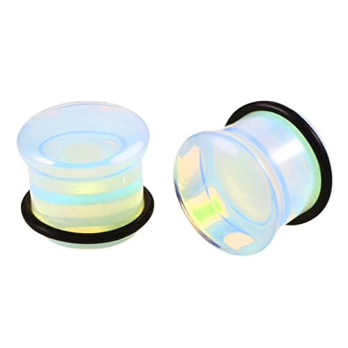 Stfery Tunnel Ohrringe Herren 12mm, 2 Stk Ohr Tunnel Stein Opal Tunnel Plug Ohr Opalstein von Stfery