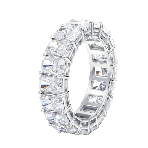 Stfery Weißgold 750 Ring Ringe für Damen 0.3ct Radiant Moissanit Ringe Damen Nickelfrei von Stfery